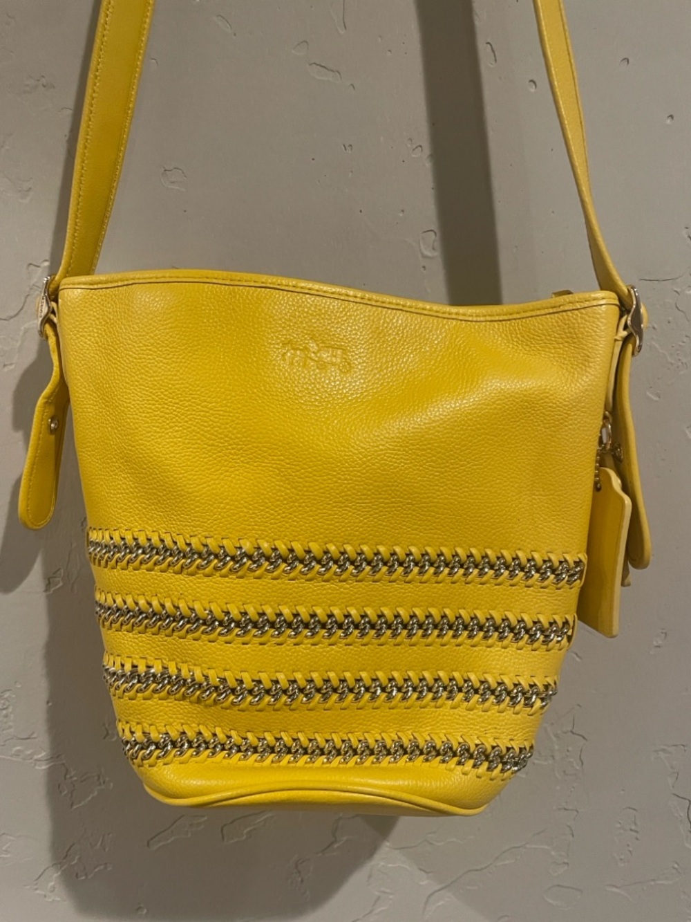 Rare Coach Mini Duffle Whiplash Leather with whipstiching & chain detail  w/ COA - Picture 2 of 13